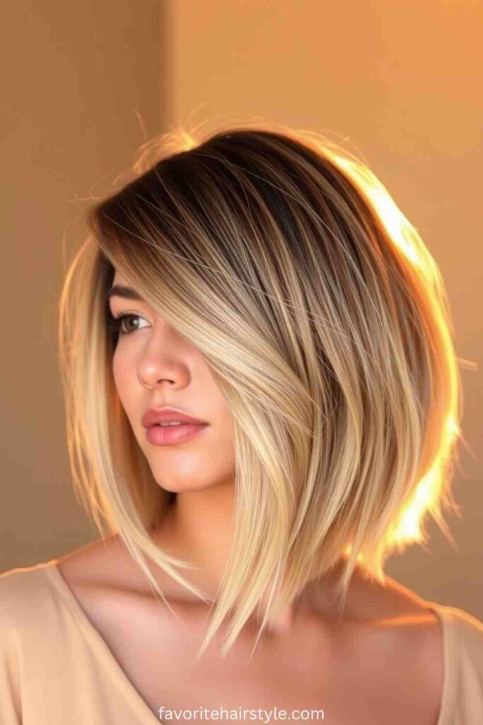 Asymmetrical Bob for a Trendy Look