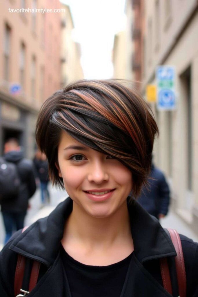 Asymmetrical Pixie Wolf Cut