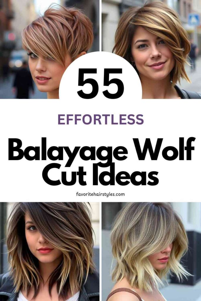 Balayage Wolf Cut Ideas