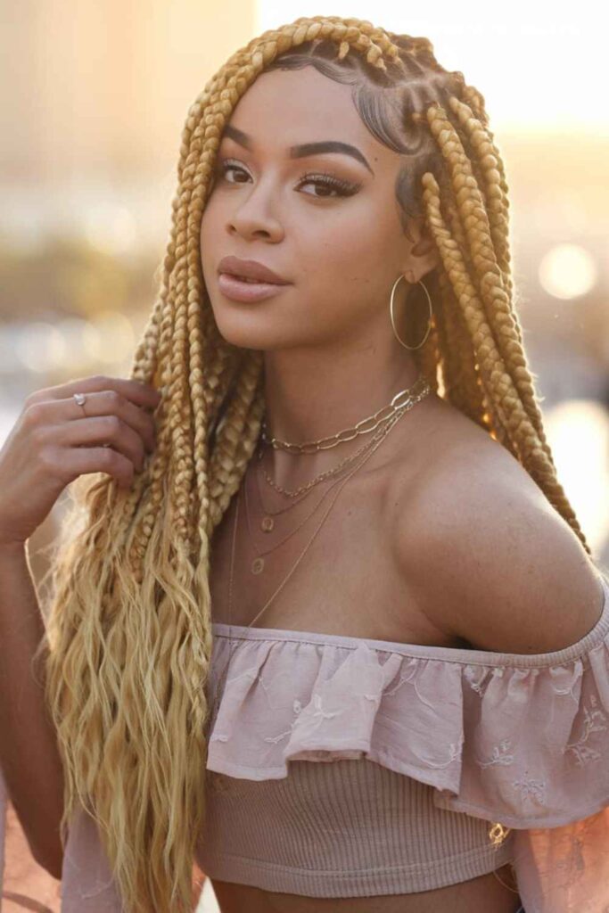 Blonde Boho Lemonade Fulani Braids