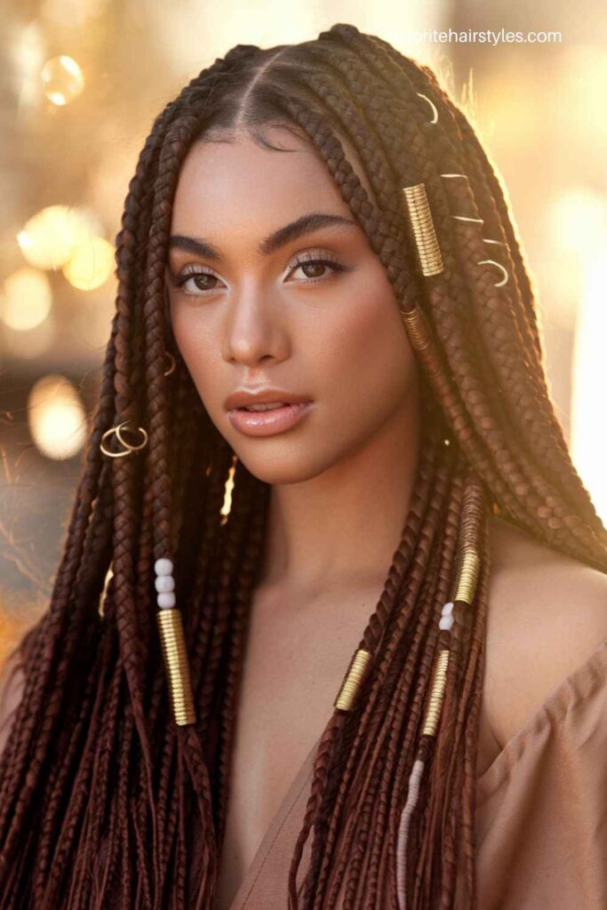 Boho Fulani Braids with Beads and Accessories