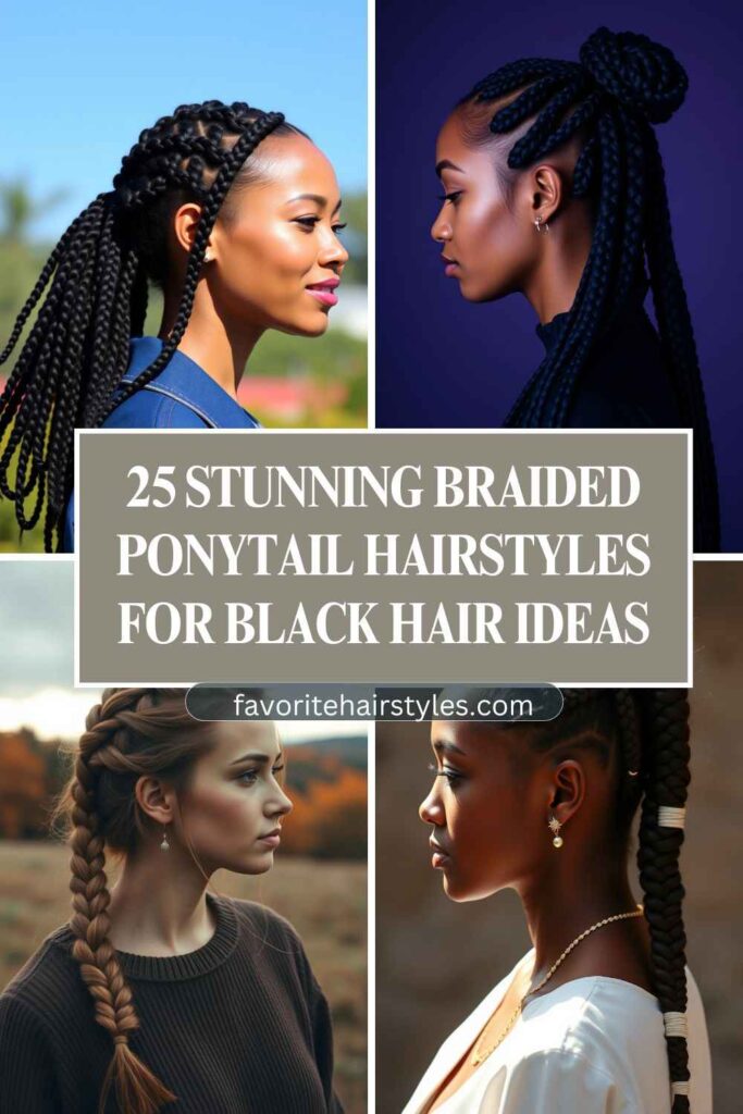 Braided Ponytail Hairstyles for Black Hair Ideas