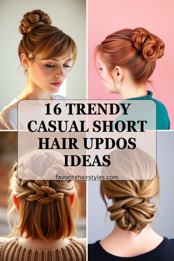 Casual Short Hair Updos Ideas