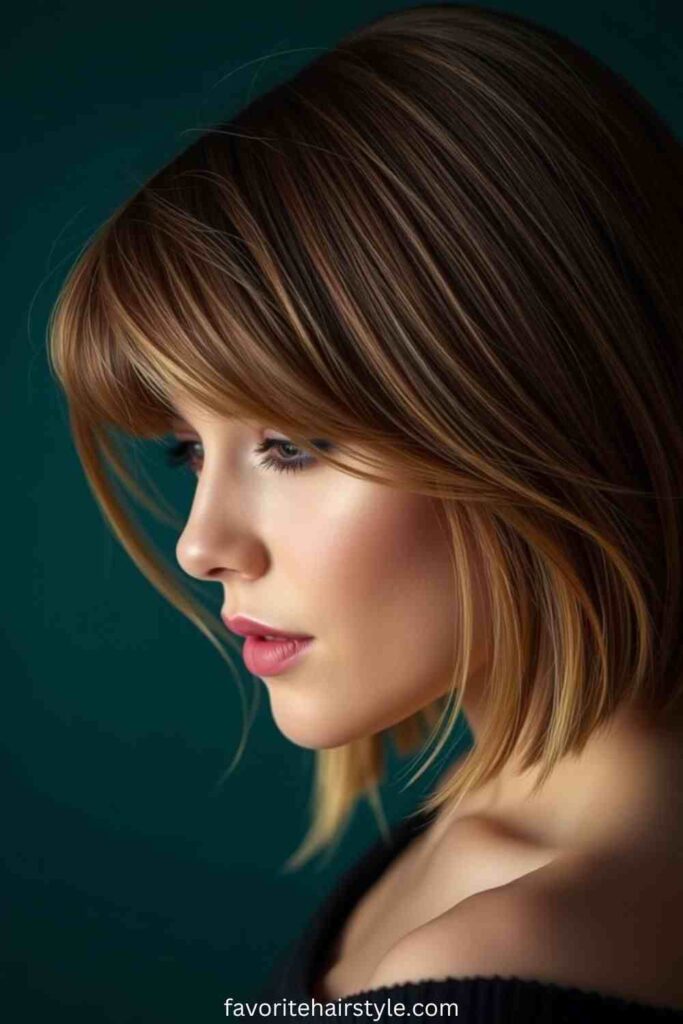 Chin-Length Bob with Bangs