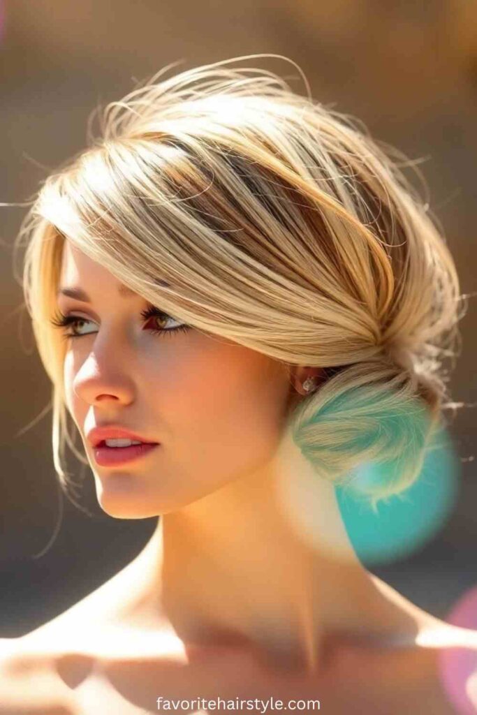 Short Hair Updos For Wedding Ideas Classic Low Chignon