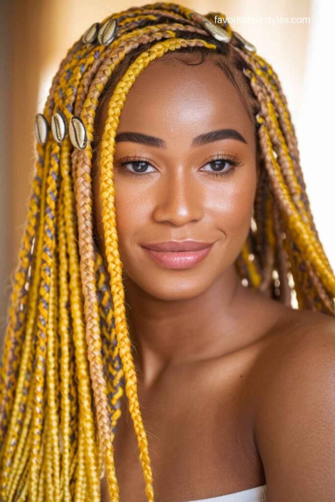 Colored Lemon Fulani Braids