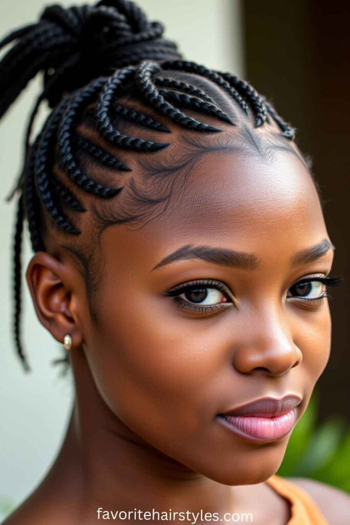 Cornrow Braided Ponytail