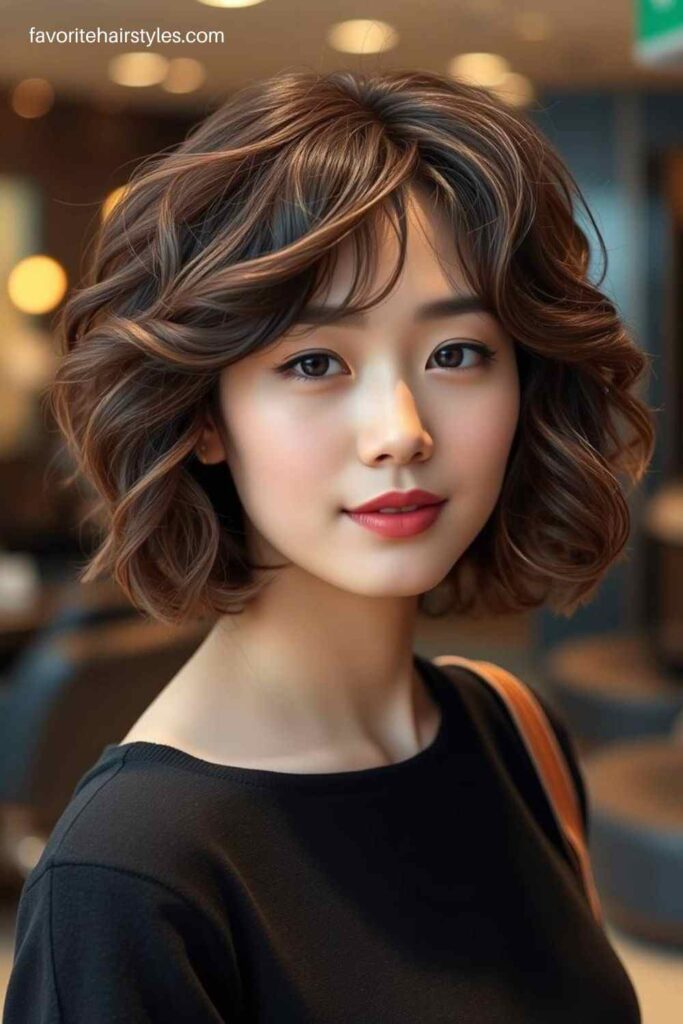 Curly Bob with Volume