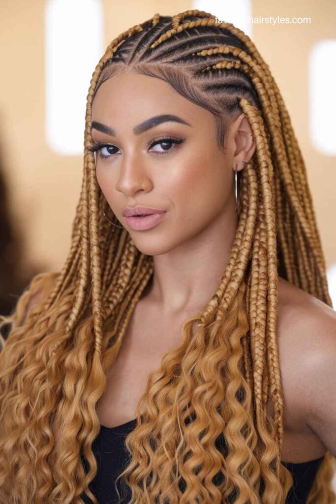 Curly Ends Lemon Fulani Braids