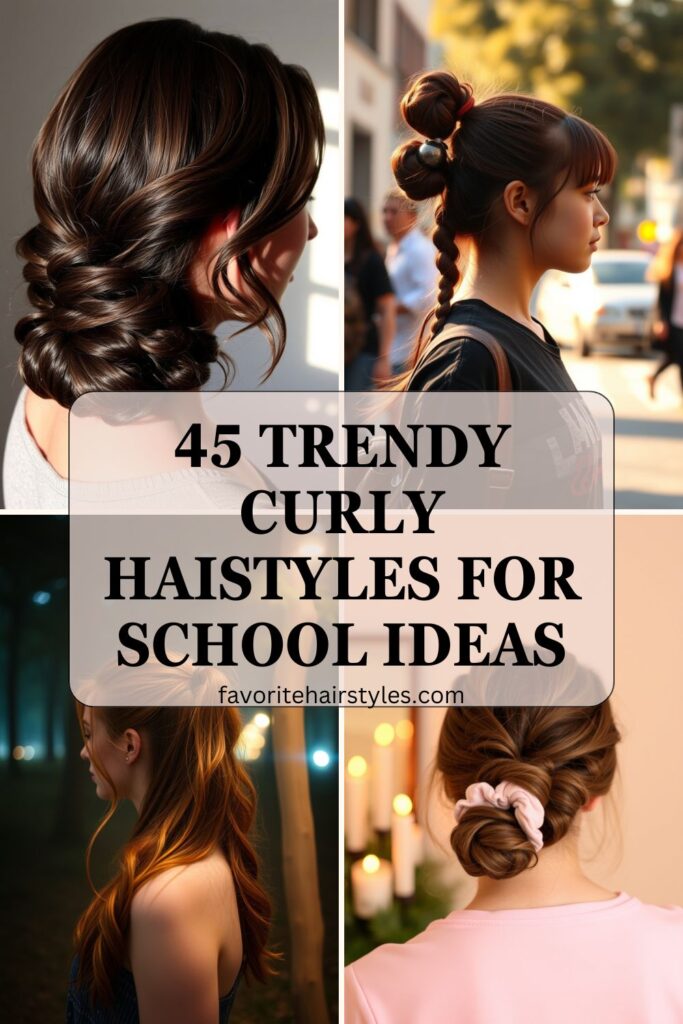 Curly Haistyles for school Ideas