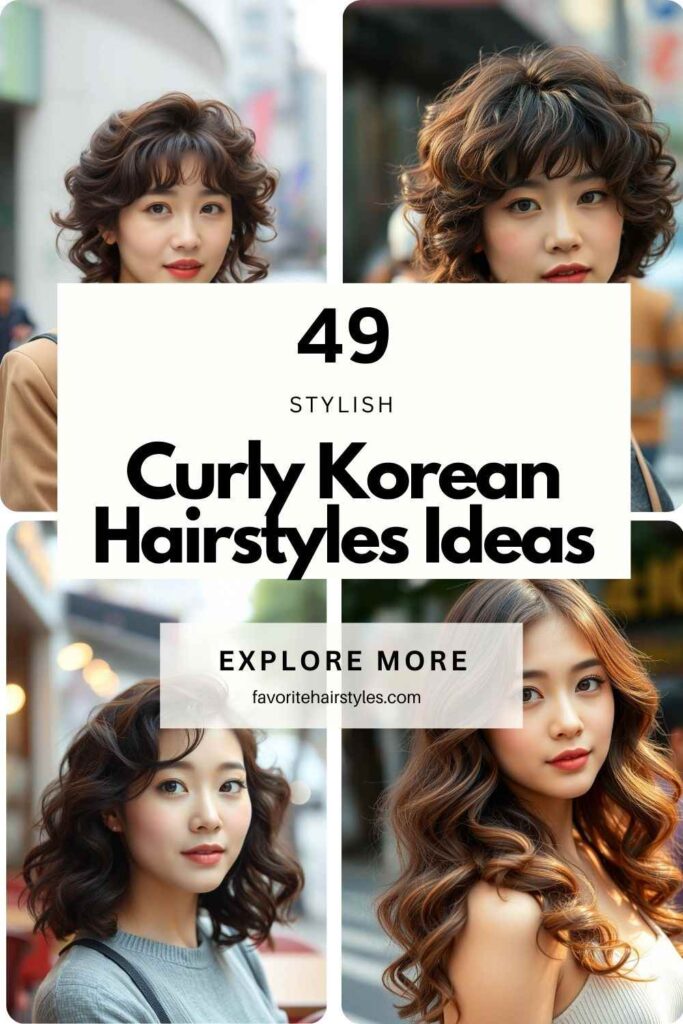 Curly Korean Hairstyles Ideas