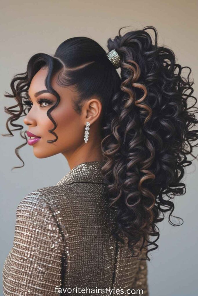 Curly Side Ponytail