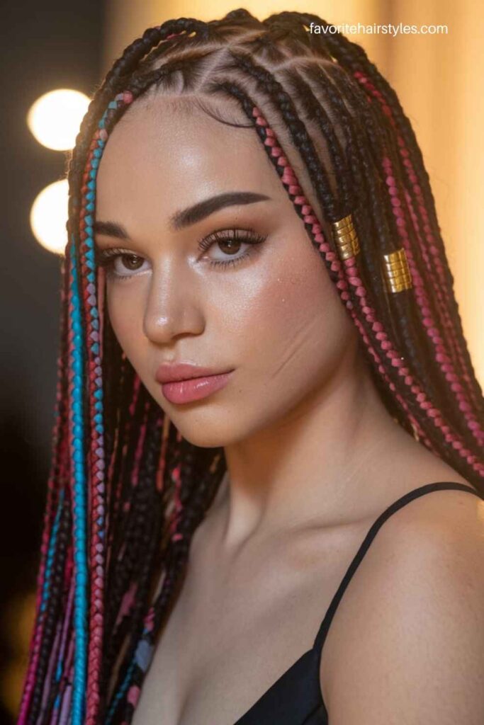 Fulani Braids with Color