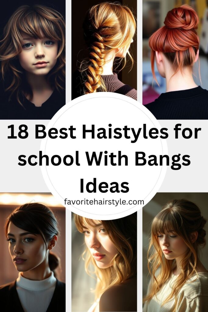 Haistyles for school With Bangs Ideas