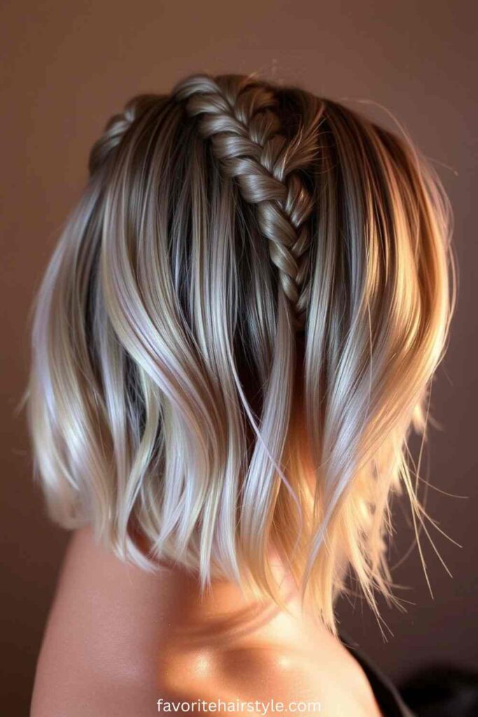 Half-Up Bob with Braids