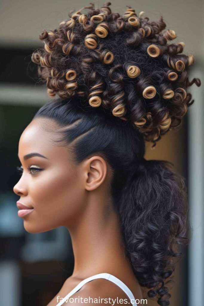 Ponytail Hairstyles for Black Hair Ideas High Puff Ponytail