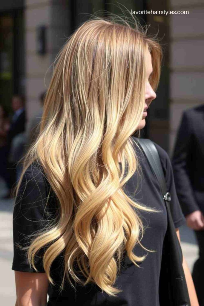 Honey Blonde with Chestnut Lowlights