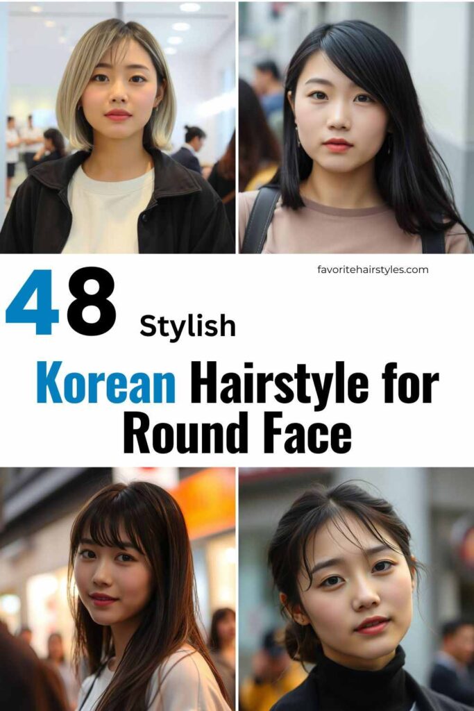 Korean Hairstyle for Round Face