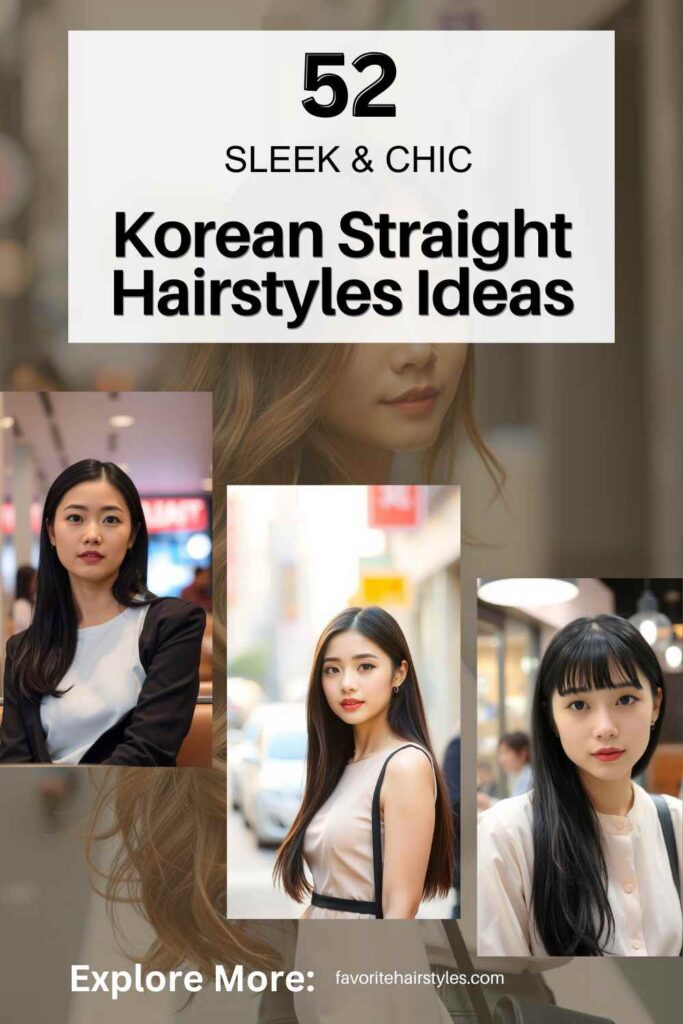 Korean Straight Hairstyles Ideas