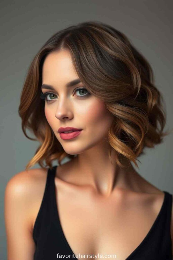 Layered Curly Bob