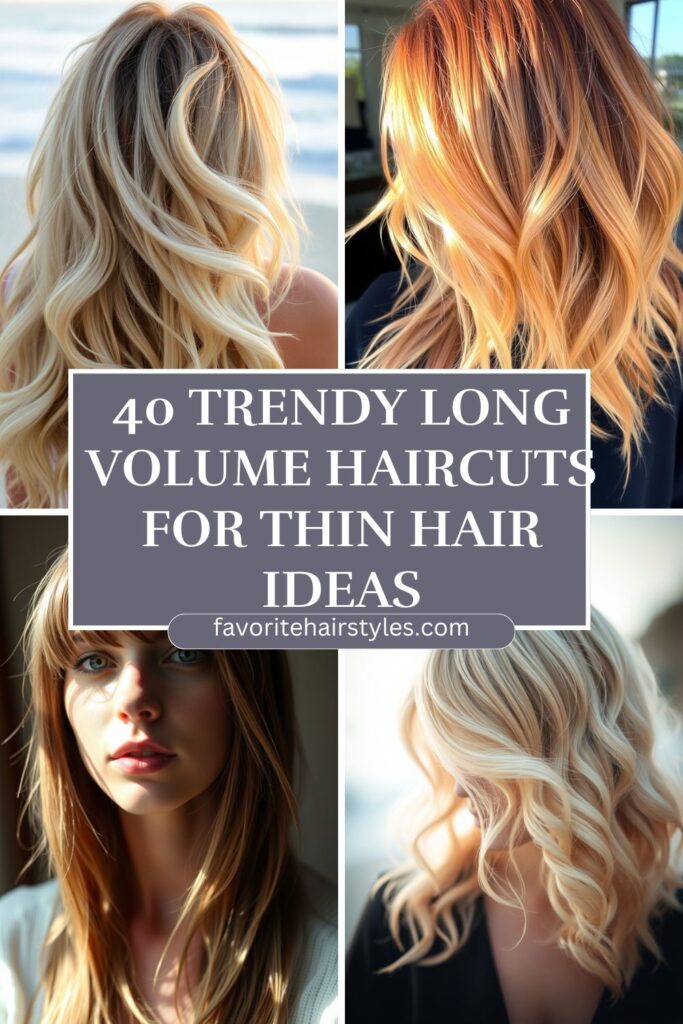 Long Volume Haircuts For Thin Hair Ideas