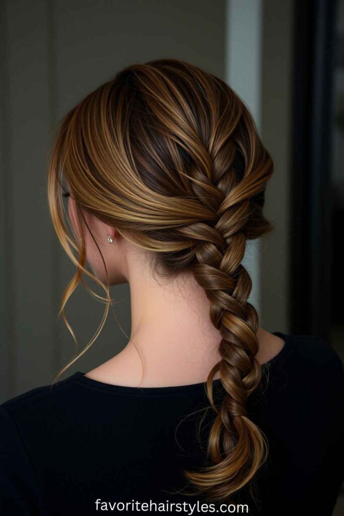 Low Braided Ponytail 