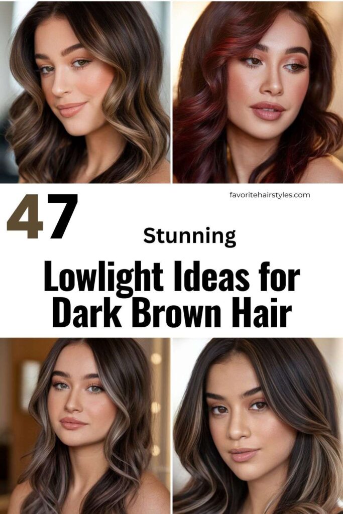 Lowlight Ideas for Dark Brown Hair