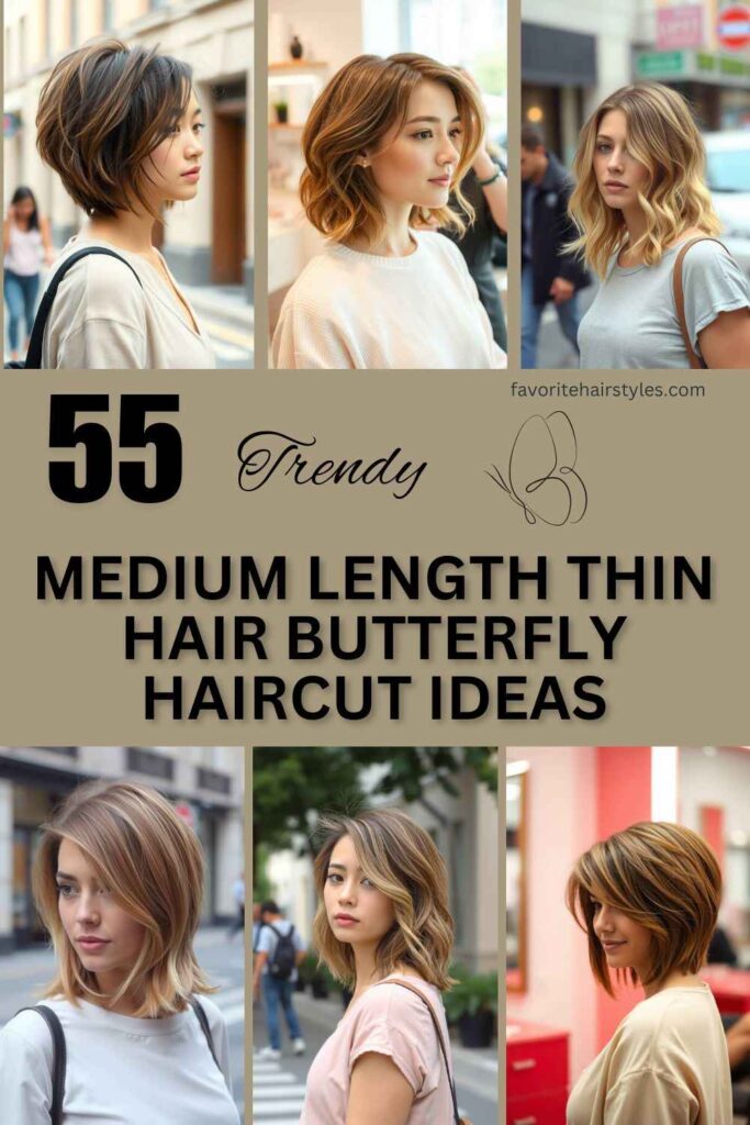 Medium Length Thin Hair Butterfly Haircut