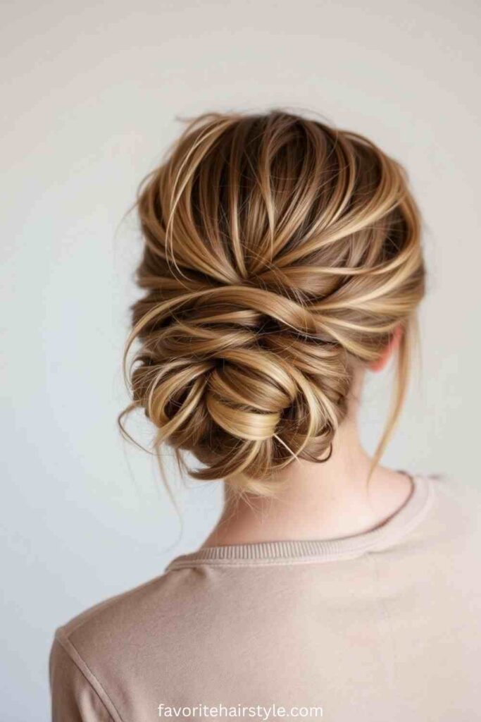 Short Hair Updos For Work Ideas Messy Chignon