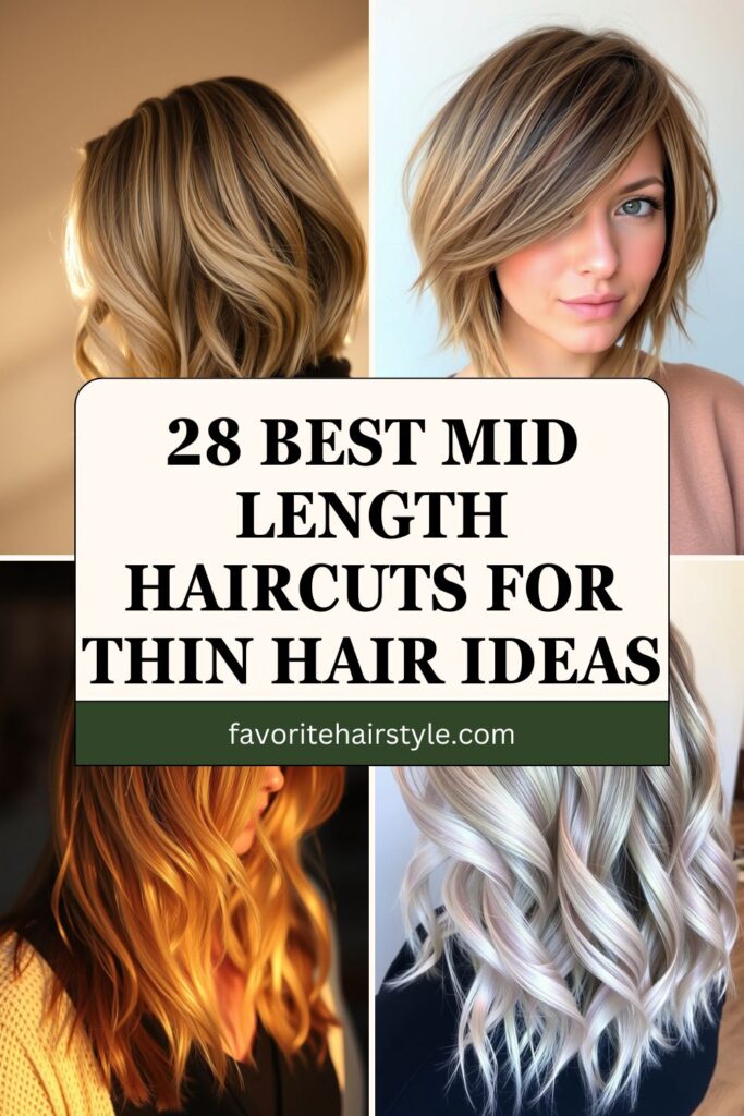 Mid Length Haircuts For Thin Hair Ideas