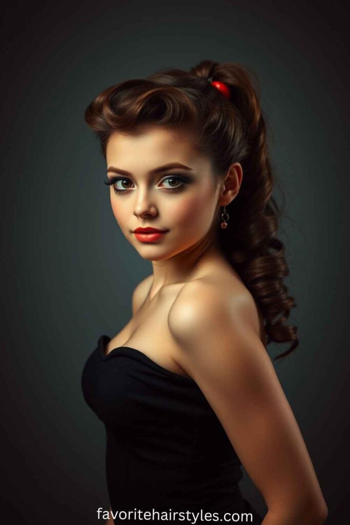 Pin-Up Curled Ponytail