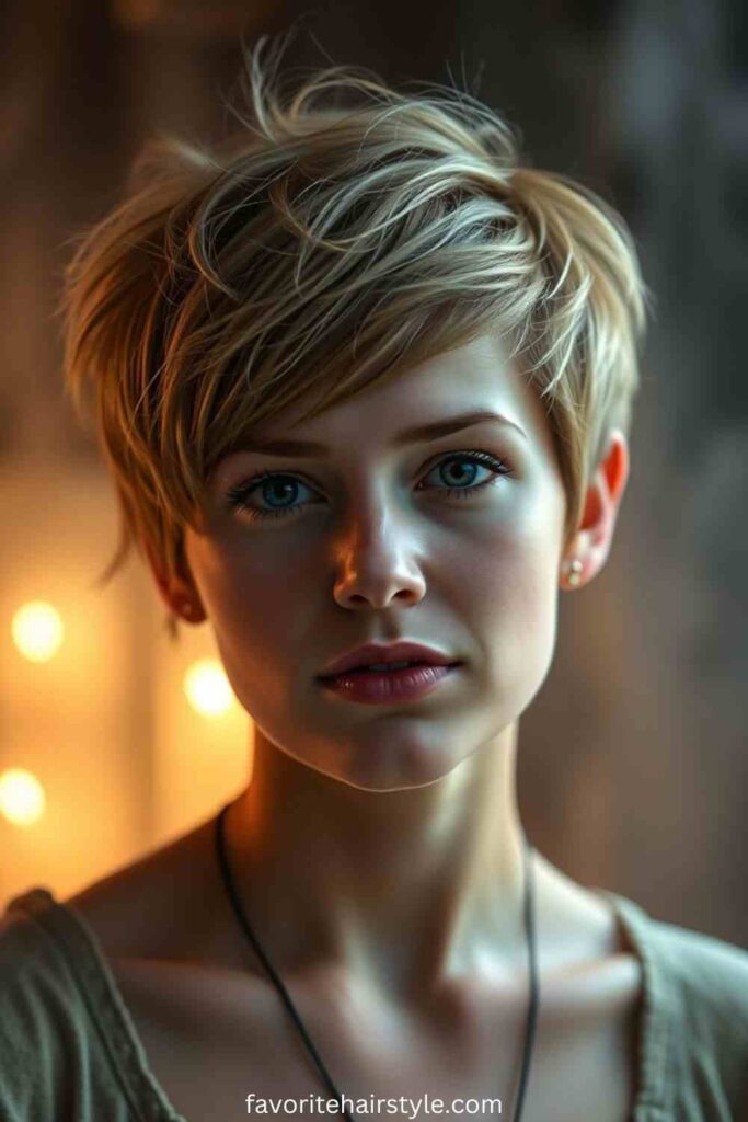 Chubby Face Haircuts For Thin Hair Ideas Pixie Cut with Side Bangs