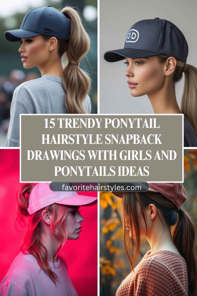 Ponytail Hairstyle Snapback Drawings With Girls And Ponytails Ideas