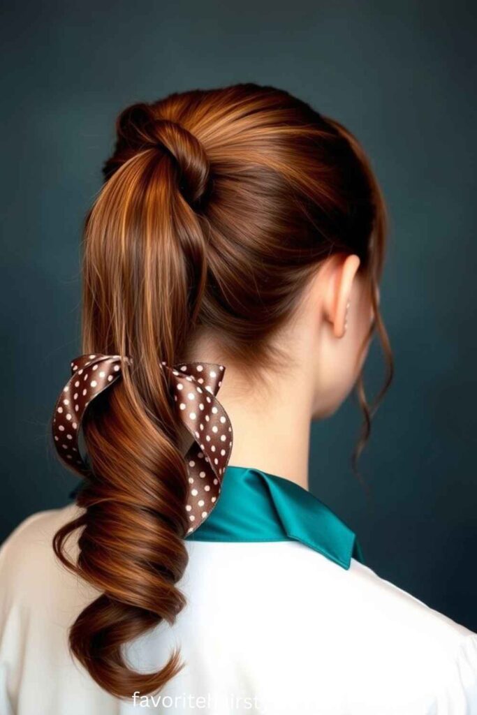 Ribbon-Tied Ponytail