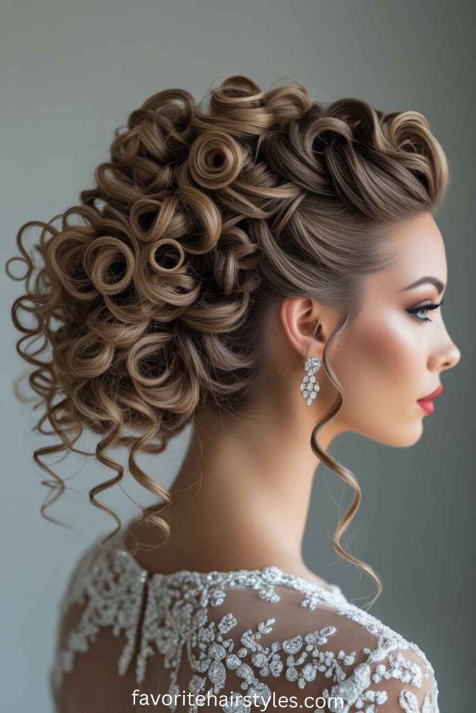 Romantic Curly Low Bun