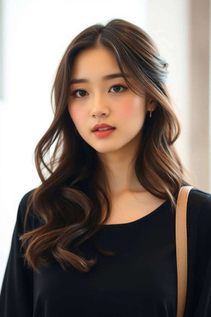 See-Through Bangs with Soft Waves