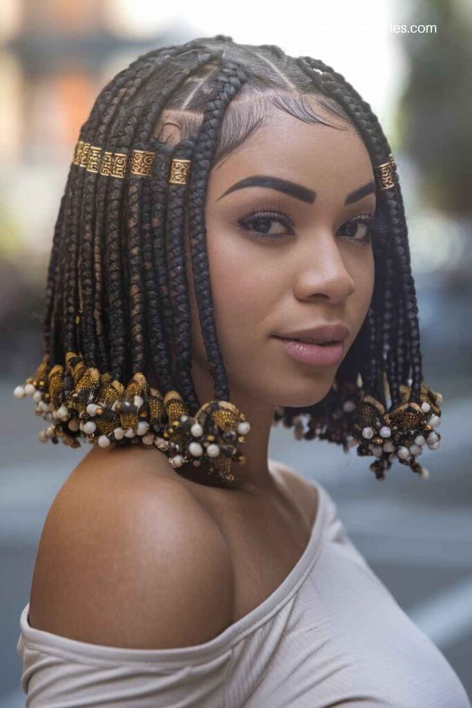 Short Fulani Braids (Bob Length)