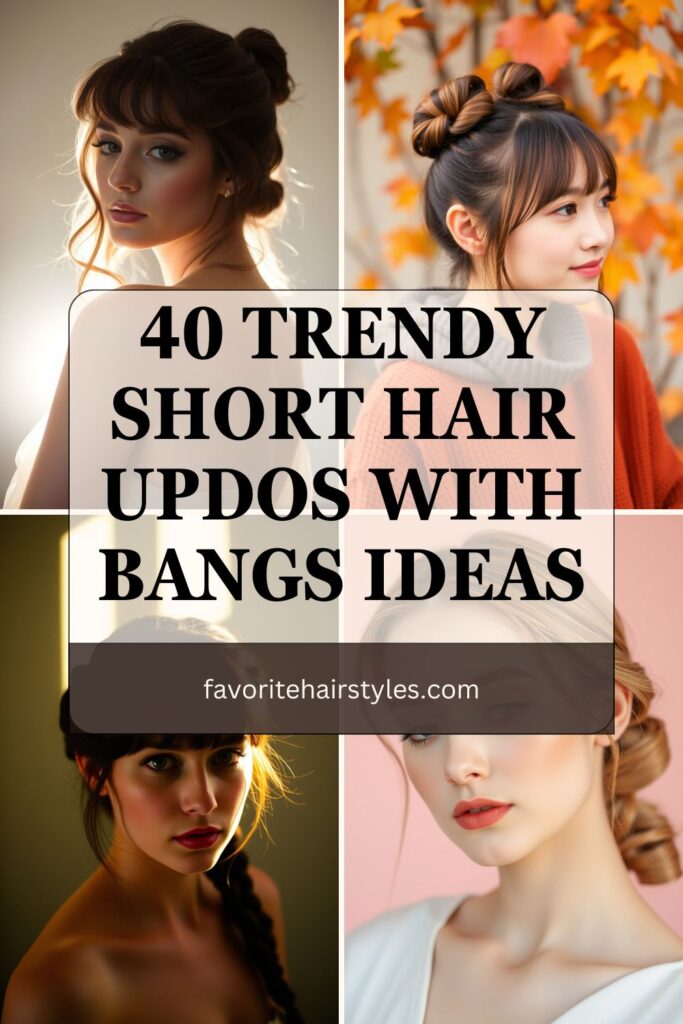 Short Hair Updos With Bangs Ideas