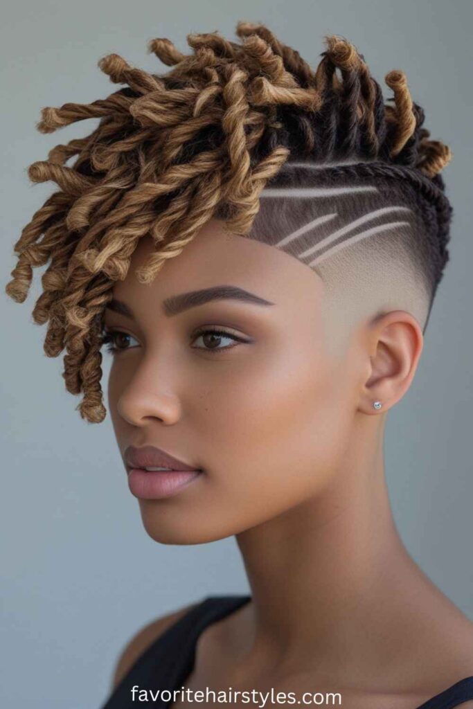 Kinky Twist Hairstyles Ideas Short Kinky Twists with Undercut