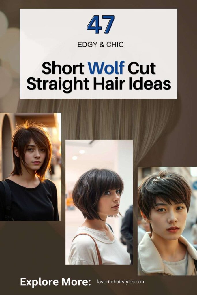 Short Wolf Cut Straight Hair Ideas