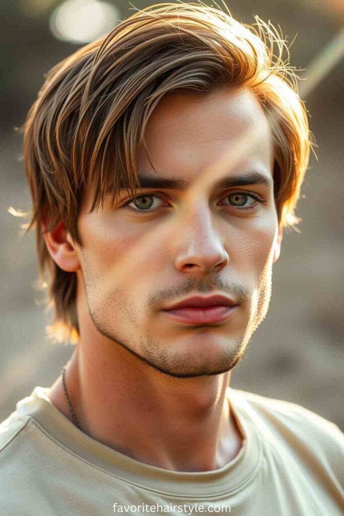 Men's Longer Haircuts For Thin Hair Ideas Shoulder-Length Layered Cut