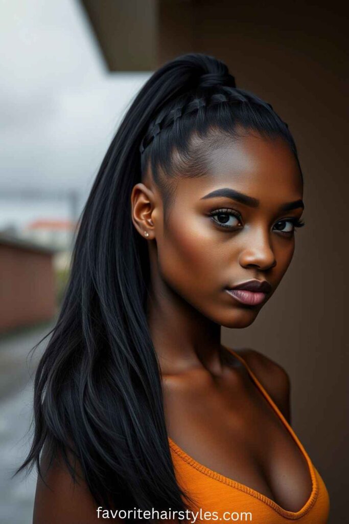 Side-Part Sleek Ponytail