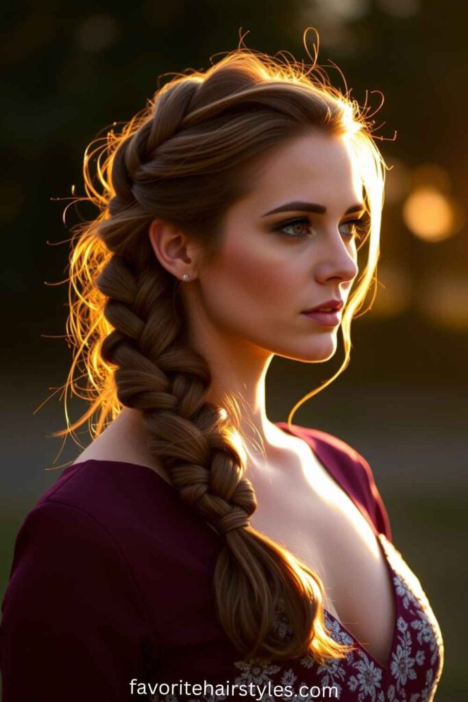 Side Plait Ponytail