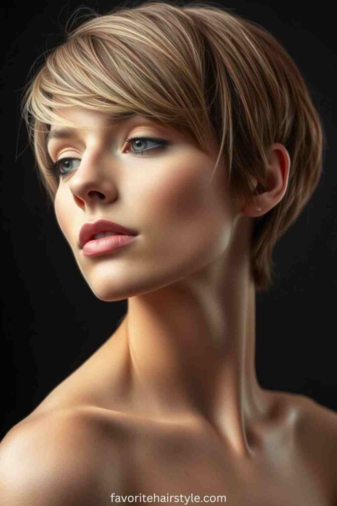 Side-Swept Pixie with Bangs