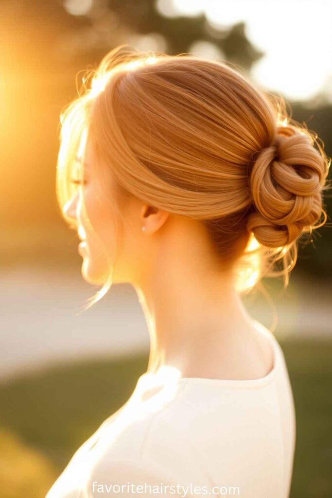 Sleek Curly Chignon