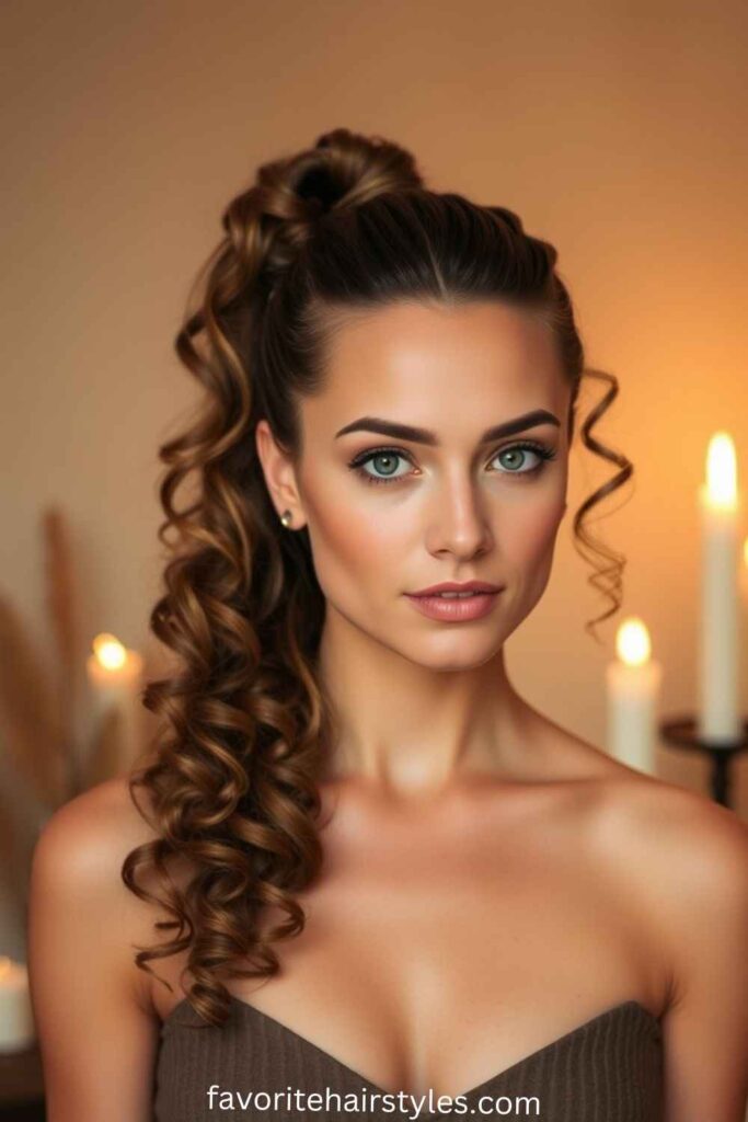 Sleek & Curly Ponytail