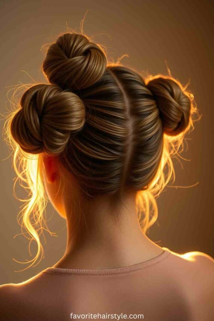 Space Buns for a Playful Look