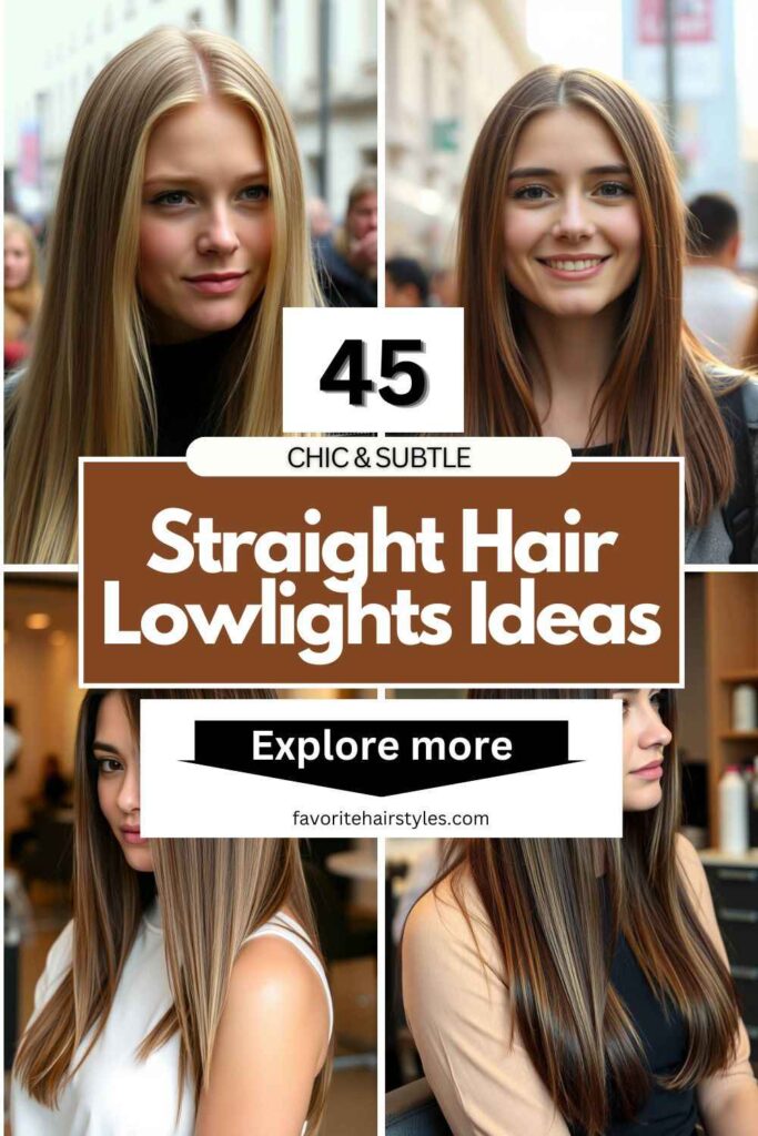 Straight Hair Lowlights Ideas