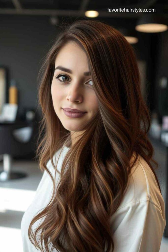 Subtle Espresso Lowlights for Brunettes