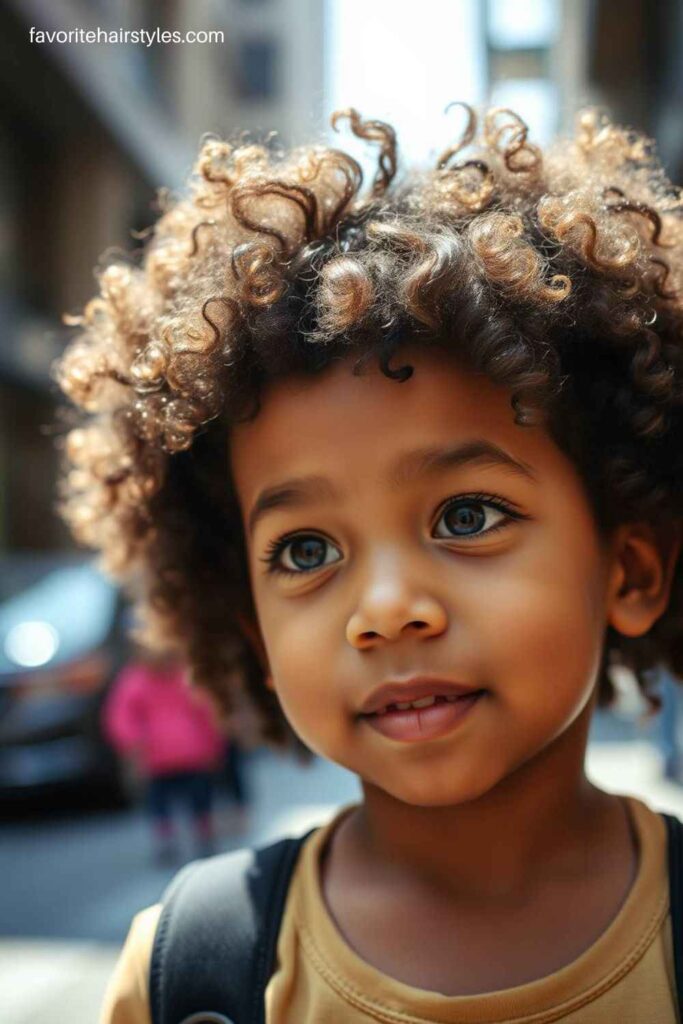 Tapered Curly Fro